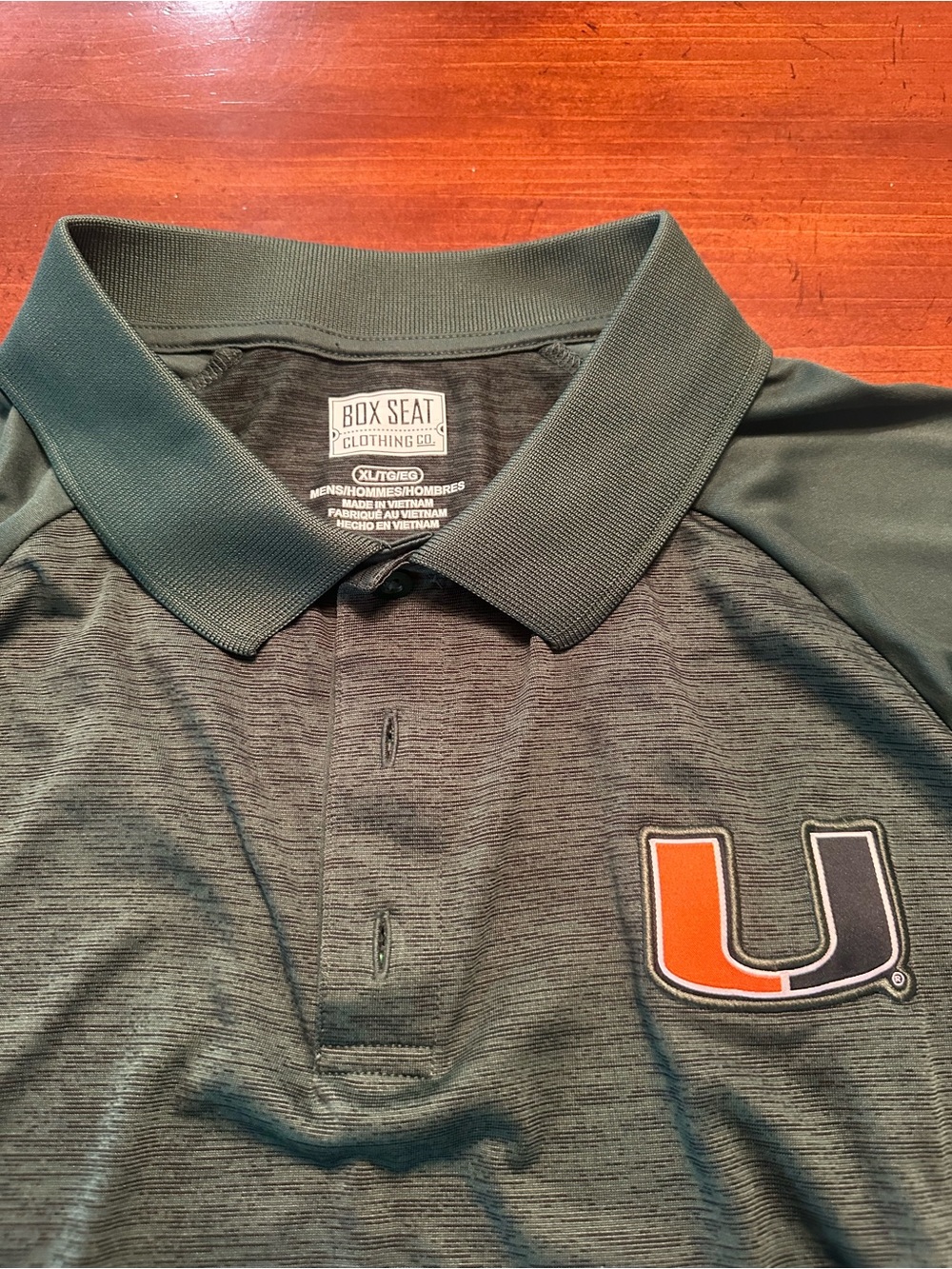 University of Miami Hurricanes Box Seat Polo Shirt Size XL